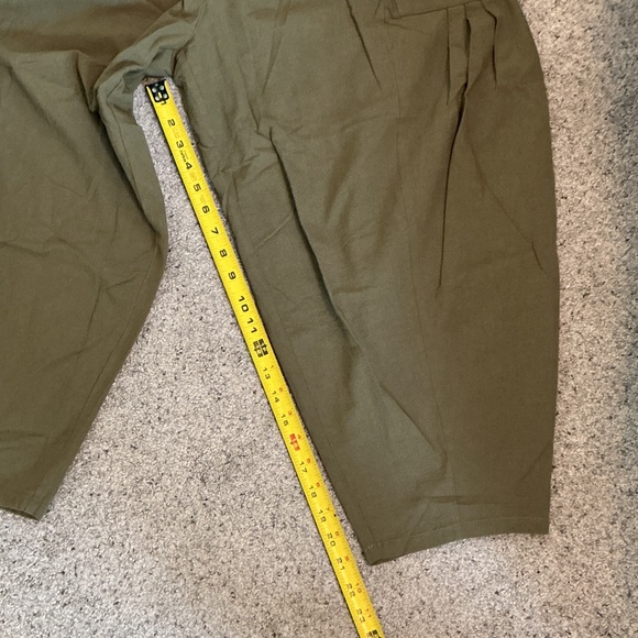 Bluivy Wide Leg Barrel Pants ~ Olive - Picture 7 of 10